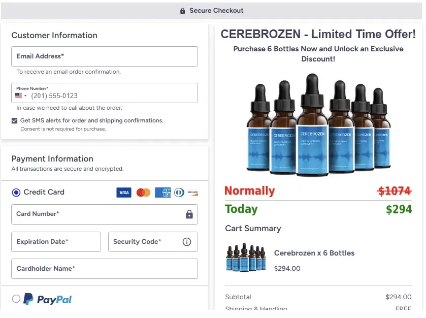 cerebrozen-secure-checkout-page